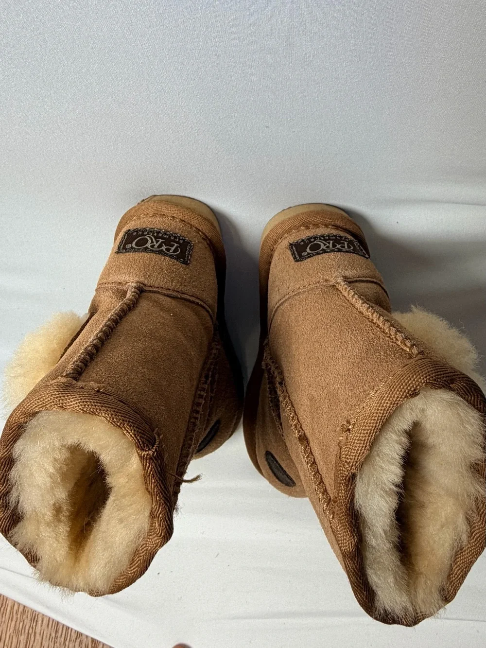 Kids Cozy Brown Shearling-Lined One Piece Boot